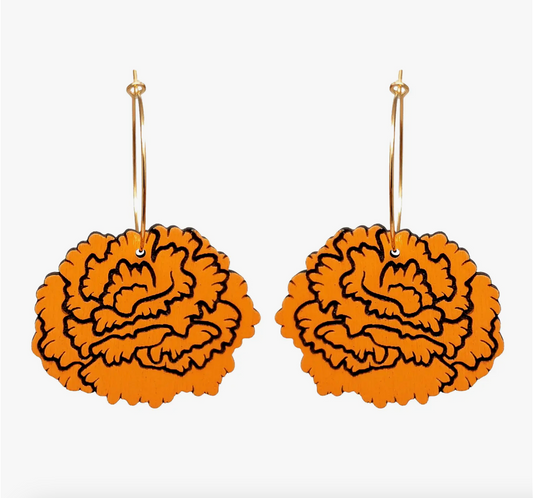 Cempasúchil Hoop Earrings